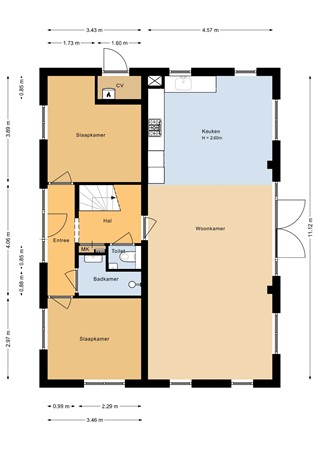 Floorplan - Baanstpoldersedijk 4-426, 4504 PR Nieuwvliet